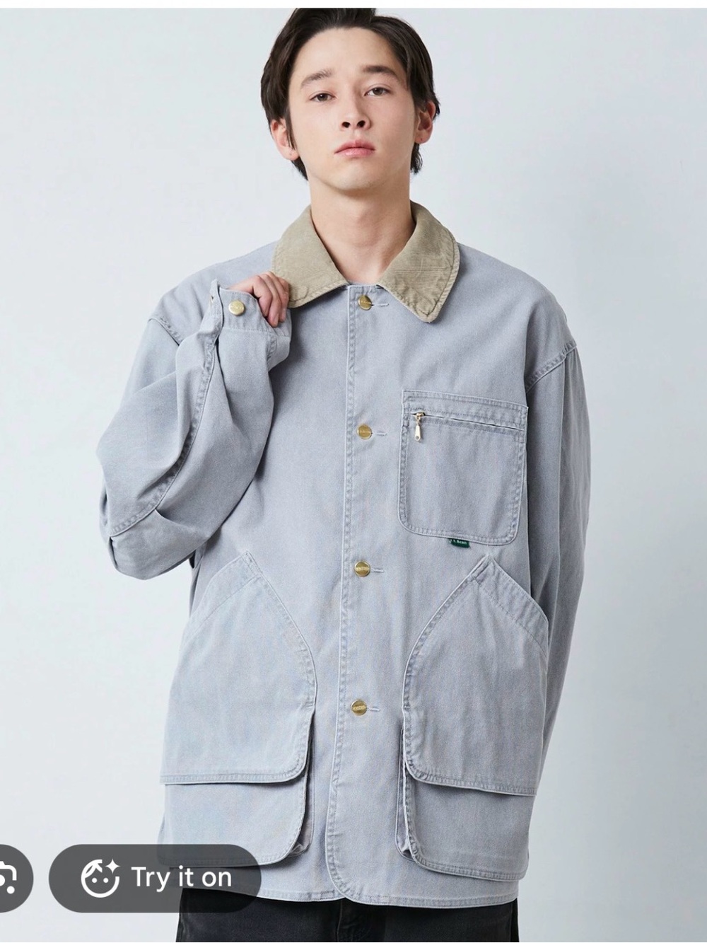 NEW L.L.Bean EXCLUSIVE JAPAN EDITION Harbor Field Coat Light Gray L Men's Unisex